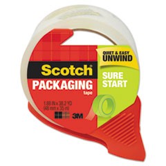 Sure Start Packaging Tape with Dispenser, 3