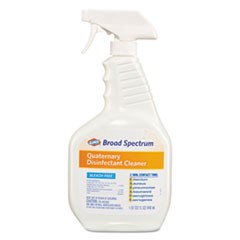 Broad Spectrum Quaternary Disinfectant Cleaner, 32 oz Spray Bottle, 9/Carton