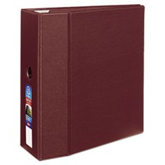 Heavy-Duty Non-View Binder with DuraHinge, Three Locking One Touch EZD Rings and Thumb Notch, 5