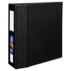 Heavy-Duty Non-View Binder with DuraHinge, Three Locking One Touch EZD Rings and Spine Label, 4