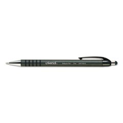 Ballpoint Pen, Retractable, Medium 1 mm, Black Ink, Black Barrel, Dozen