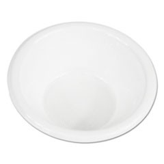 Hi-Impact Plastic Dinnerware, Bowl, 5-6 oz, White, 1000/Carton