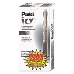 Icy Mechanical Pencil Value Pack, 0.5 mm, HB (#2), Black Lead, Translucent Ice/Black Barrel, 24/Pack