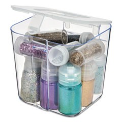 Stackable Caddy Organizer Containers, Small, Clear