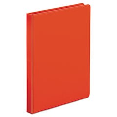 Economy Non-View Round Ring Binder, 3 Rings, 0.5" Capacity, 11 x 8.5, Red