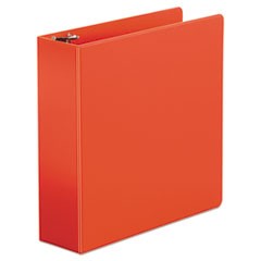 Economy Non-View Round Ring Binder, 3 Rings, 3" Capacity, 11 x 8.5, Red