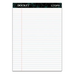 Docket Ruled Perforated Pads, Wide/Legal Rule, 50 White 8.5 x 11.75 Sheets, 12/Pack