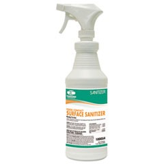 Food Contact Surface Sanitizer, 32 oz Bottle, Unscented, 6/Carton