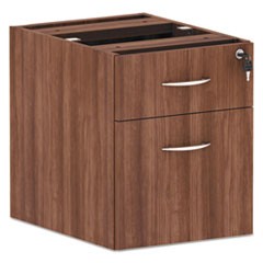 Alera Valencia Series Hanging Box/File Pedestal, 15.63w x 20.5d x 19.25h, Modern Walnut