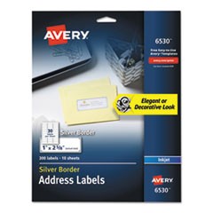 White Easy Peel Address Labels w/ Border, Inkjet Printers, 1 x 2.63, White, 30/Sheet, 10 Sheets/Pack