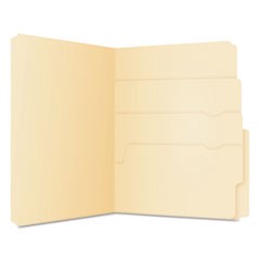 Divide It Up File Folders, 1/2-Cut Tabs, Letter Size, Manila, 24/Pack