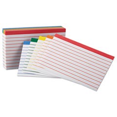 Color Coded Ruled Index Cards, 3 x 5, Assorted Colors, 100/Pack