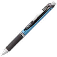 EnerGel RTX Gel Pen, Retractable, Medium 0.7 mm Needle Tip, Black Ink, Black/Gray Barrel
