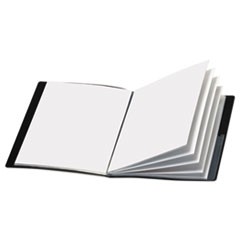 ShowFile Display Book w/Custom Cover Pocket, 12 Letter-Size Sleeves, Black