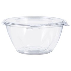 Tamper-Resistant, Tamper-Evident Bowls with Flat Lid, 32 oz, Clear, 150/Carton