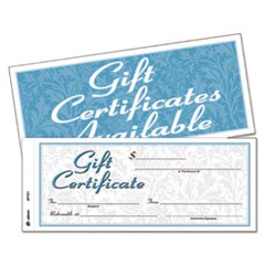 Adams Two-part Carbonless Gift Certificates