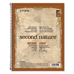 Second Nature Single Subject Wirebound Notebooks, Medium/College Rule, Randomly Assorted Color Covers, 11 x 8.5, 80 Sheets