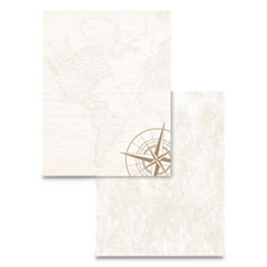 Pre-Printed Paper, 24 lb, 8.5 x 11, Map and Compass, 50/Pack