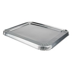 Aluminum Steam Table Lids, Fits Rolled Edge Half-Size Pan, 10.56 x 13 x 0.63, 100/Carton