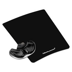 Gel Gliding Palm Support w/Mouse Pad, Black