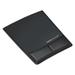 Ergonomic Memory Foam Wrist Rest w/Attached Mouse Pad, Black