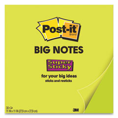 Big Notes, 11 x 11, Green, 30 Sheets