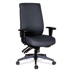 Alera Wrigley Series 24/7 High Performance High-Back Multifunction Task Chair, Supports 300 lb, 17.24" to 20.55" Seat, Black