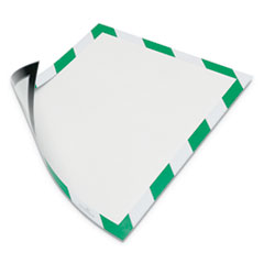 DURAFRAME Security Magnetic Sign Holder, 8.5 x 11, Green/White Frame, 2/Pack