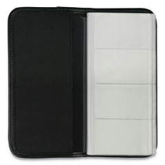 Business Card Holder, Holds 160 3.5 x 2 Cards, 4.75 x 10.13, Vinyl, Black