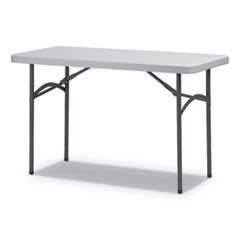 Rectangular Plastic Folding Table, 48w x 24d x 29 1/4h, Gray