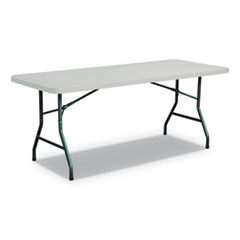 Rectangular Plastic Folding Table, 72w x 29 5/8d x 29 1/4h, Gray