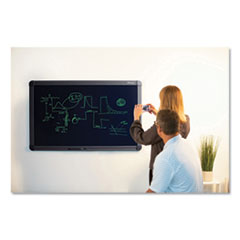 Blackboard 55 Electronic Board with Instant Erase, 32.65 x 51.75, Black Surface, Black Aluminum Frame