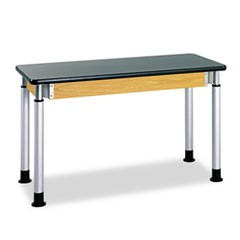 Adjustable-Height Table, Rectangular, 60w x 24d x 42h, Black