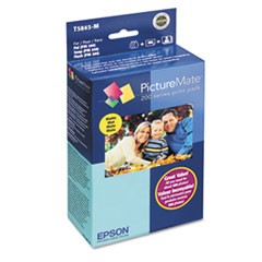 T5845M (T5845-M) PictureMate 200 Print Pack, Tri-Color Ink & Matte Photo Paper