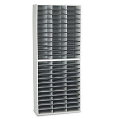 Literature Organizer, 72 Letter Sections, 29 x 11 7/8 x 69 1/8, Dove Gray