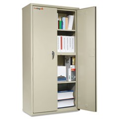 Storage Cabinet, 36w x 19.25d x 72h, UL Listed 350 Degree, Parchment