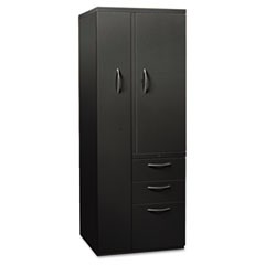 Flagship Personal Storage Tower, 24w x 24d x 64-1/4h, Black