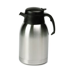 Stainless Steel Lined Vacuum Carafe, 1.9L, Satin Finish/Black Trim