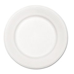 Paper Dinnerware, Plate, 10.5" dia, White, 500/Carton