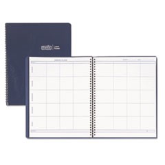 Recycled Lesson Plan Book, Weekly, Two-Page Spread (Eight Classes), 11 x 8.5, Blue Cover