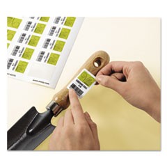 Removable Durable White Rectangle Labels w/ Sure Feed, 1 1/4 x 1 3/4, 256/PK