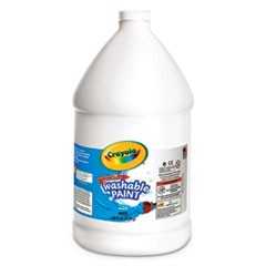 Washable Paint, White, 1 gal Bottle