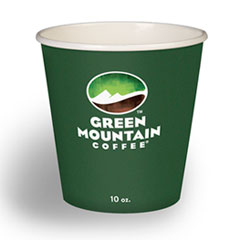 Paper Hot Cups, 10oz, Green Mountain Design, Multi, 1000/Carton