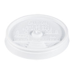 Sip Thru Lids, Fits 6 oz to 10 oz Cups, White, 100/Pack, 10 Packs/Carton