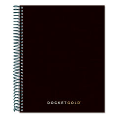 Docket Gold Planners and Project Planners, Narrow, Black, 8.5 x 6.75, 70 Sheets