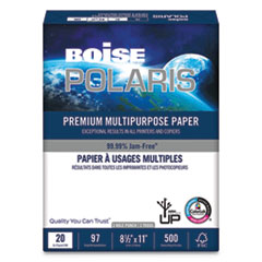 POLARIS Premium Multipurpose Paper, 97 Bright, 20lb, 8.5 x 11, White, 500 Sheets/Ream, 10 Reams/Carton, 40 Cartons/Pallet