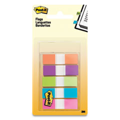 Page Flags in Portable Dispenser, Assorted Brights, 5 Dispensers, 20 Flags/Color