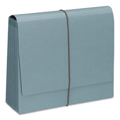 100% Recycled Colored Expanding Files, 12 Sections, 1/12-Cut Tab, Letter Size, Blue Moon