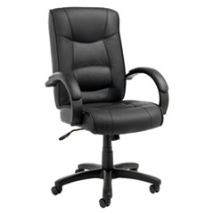 Alera Strada Series High-Back Swivel/Tilt Top-Grain Leather Chair, Supports Up to 275 lb, 17.91