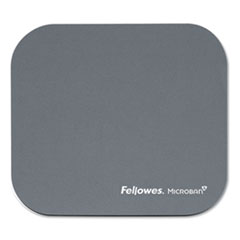 Mouse Pad w/Microban, Nonskid Base, 9 x 8, Graphite